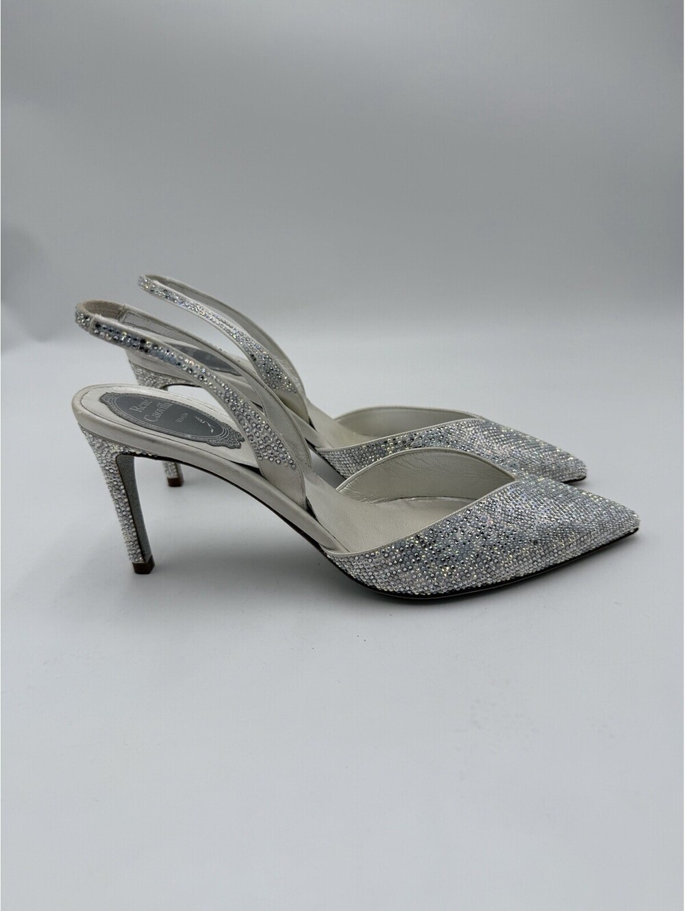 Women’s René Caovilla slingback pumps Point Toe Heels Size 39.5